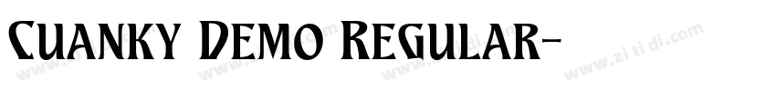 Cuanky Demo Regular字体转换